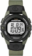 TIMEX MEN'S EXPEDITION T49993 DIGITAL 42MM MILITARY WATCH GREEN BLACK 