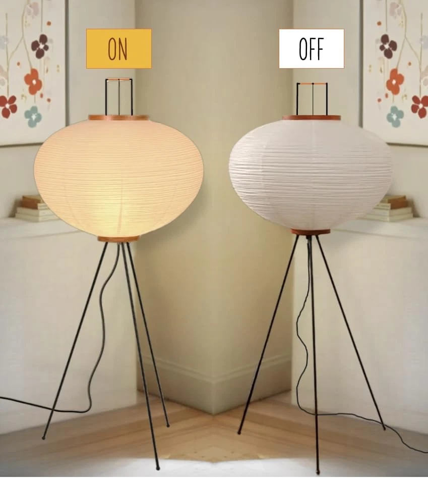 Noguchi Akari Style Floor Lamp *Abode Essence Glow Lamp *Japanese Wabi-Sabi I... - Image 4 of 4