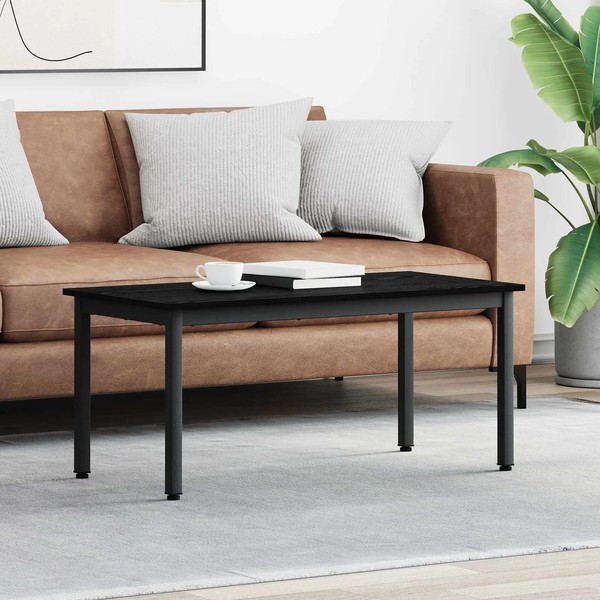 Couchtisch Schwarz Eichen-Optik 100 X 50 X 45 Cm Holzwerkstoff-image