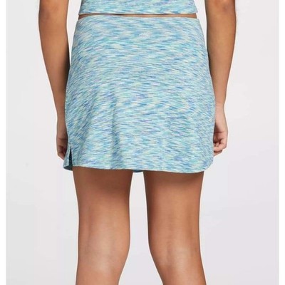 Girls Athletic Skirt Light Blue White Space Dye Activewear Sportswear XL NWT