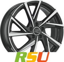 MSW MSW 80/5 gloss black full polished 7.5x18" ET44 LK5 112 ML 66.56 Alufelge...
