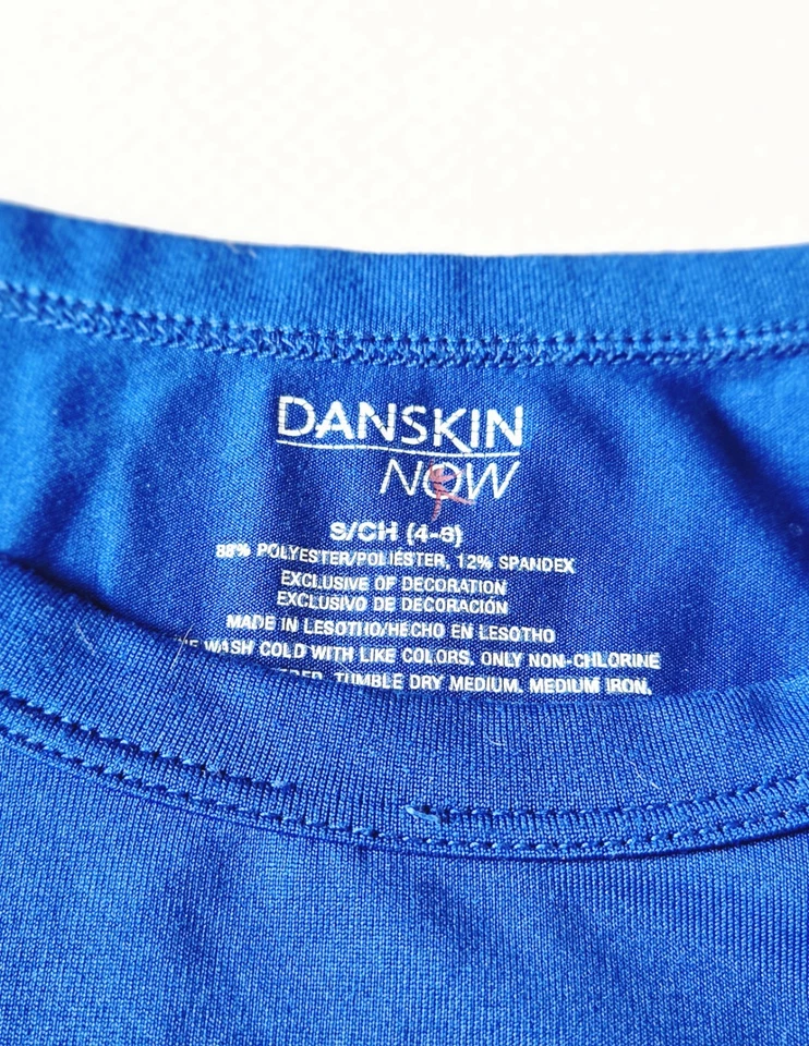 Camisa atlética azul manga larga ajustada Danskin para mujer - talla pequeña (4-6) Foto 4 de 4