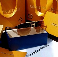 LOUIS VUITTON ATTITUDE SUNGLASSES Z0259U GOLD FRAMED