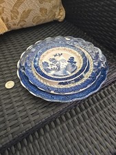 Antique Plates Real Old Willow Booths England