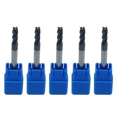 5PCS 3.5mm D3.5x10x50-4F HRC45 Hartmetall-Schaftfräser 4F Wolframstahl-Fräser
