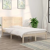 Massivholzbett 135X190 Cm Bettgestell Aus Eiche Natur