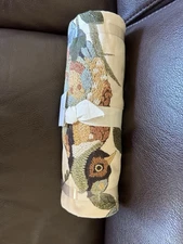 Pottery Barn Pheasant Embroidered Cotton Table Throw- NWT