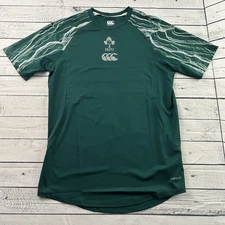 Canterbury Irish Rugby Short Sleeve Rugby Jersey Shirt Men's Medium Green