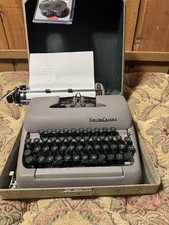 Vintage 1954 Smith Corona Silent Super Typewriter With Case Green Keys thumbnail