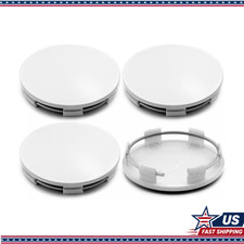 Wheel Center Hub Cover 2.36x2.2x0.57in 4pcs Snap-in Caps Chevy Ancolor White
