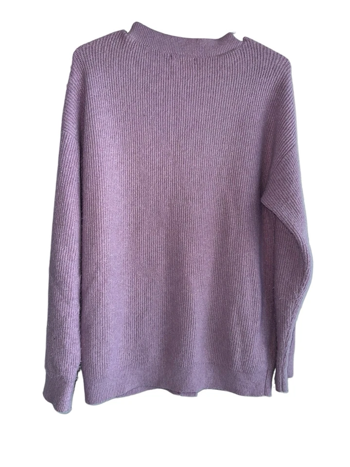 Cárdigan BP para mujer de gran tamaño talla pequeña lavanda púrpura difuso  Foto 2 de 4