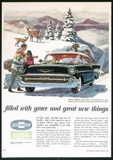1957 Chevrolet ad black Bel Air Sport Coupe Sweet Smooth & Sassy
