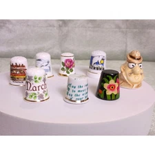 Vintage United Artists Inspector Clouseau Ceramic Thimble and 7 Others