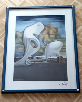Salvador Dali  "Angelus von Millet" gerahmt Seidenbild 1990 Siebdruck limitiert - Bild 1 von 4