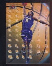 2000-01 Fleer Mystique Player Of The Week #15 Kobe Bryant Los Angeles Lakers HOF