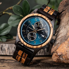 Luxus Holzuhr Holz Armbanduhr Herren Männeruhr Geschenk Chronograph Holzbox …
