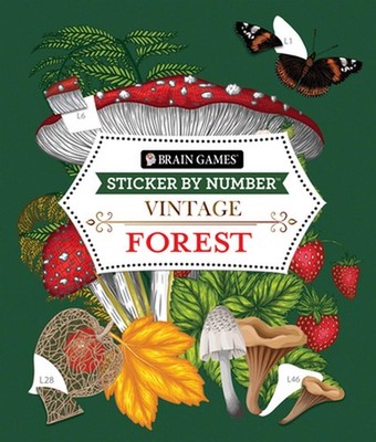Brain Games - Sticker by Number - Vintage: Forest (28 Images to Sticker) by Publ