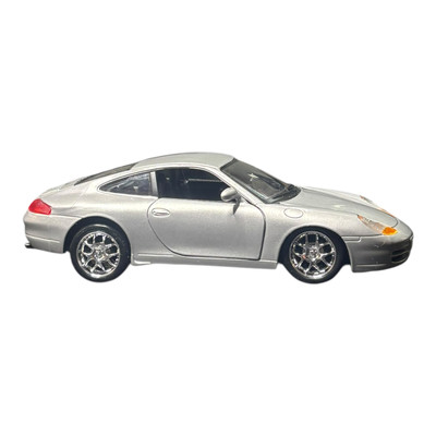 Porsche 911 Die Cast Maista Model Kit Silver. Opened  Box 1/24 Display Set