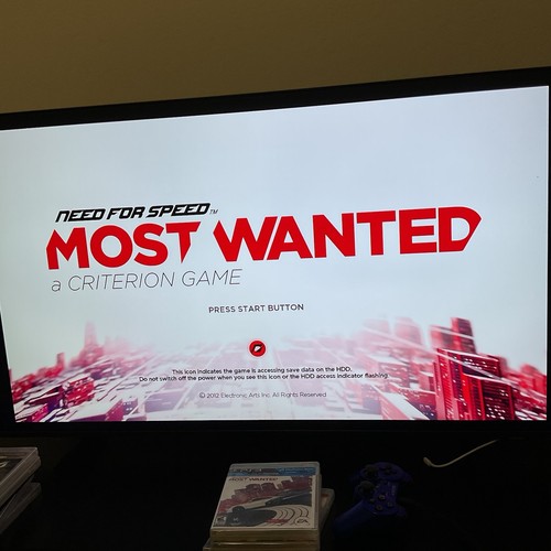 PS3 Need for Speed Most Wanted Hot Pursuit Rivals Run cover with red text, city skyline, and game logos.