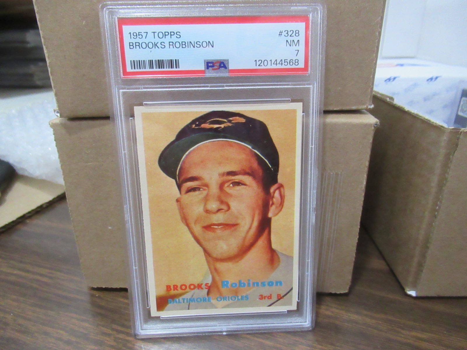 PSA 7 1957 Topps Brooks Robinson Rookie Card 10/1/25