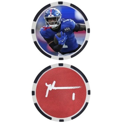 Malik Nabers SIGNED Poker Chip #5 - 2025 NFL Season Player