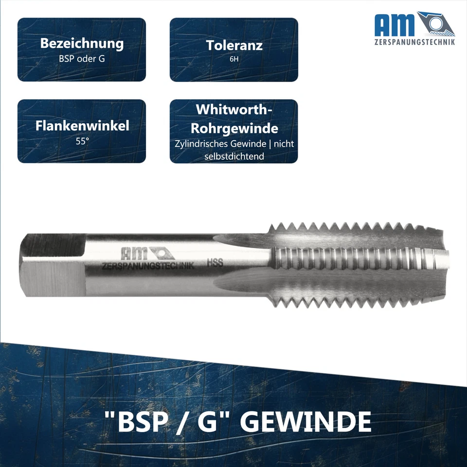 Whitworth Rohrgewindebohrer G1/8 - G4 Zoll - Bild 4 von 4