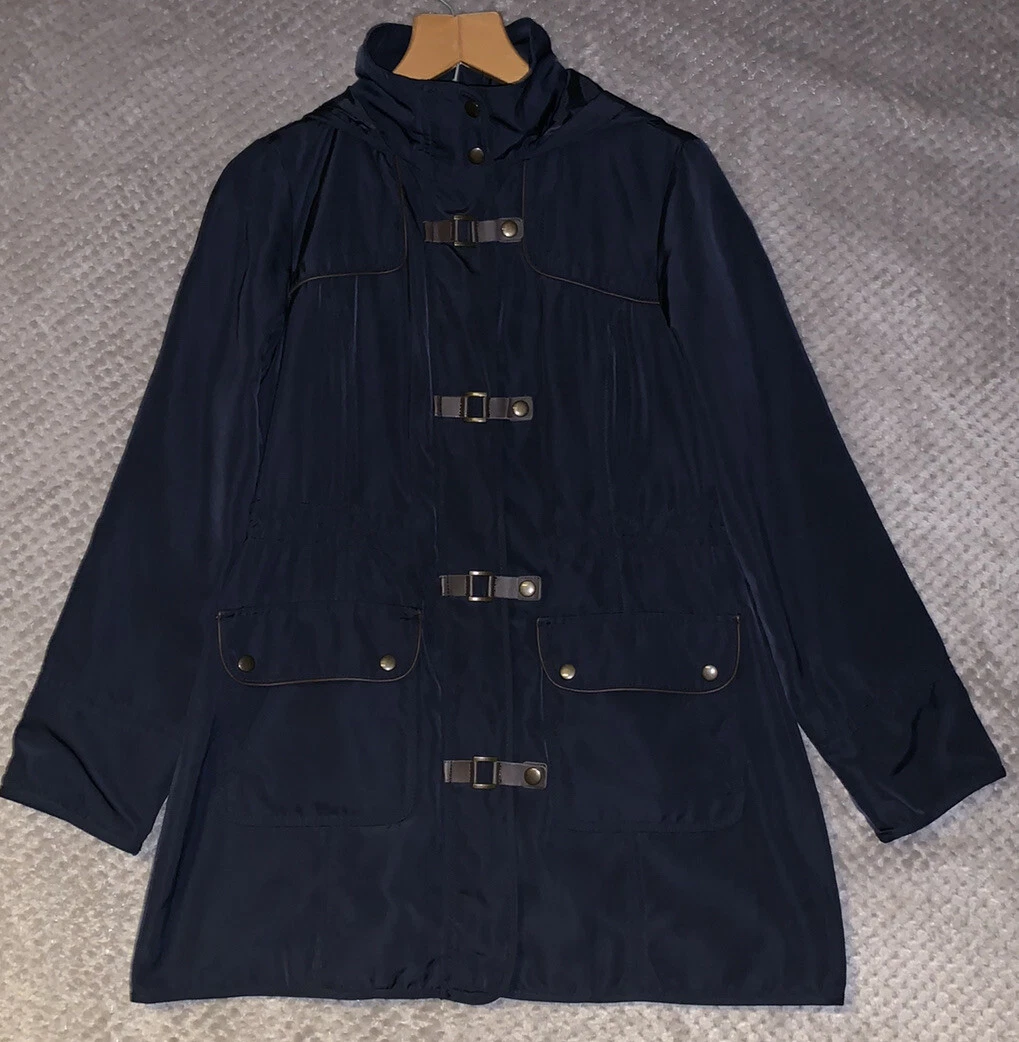 Debenhams Casual Collection Ladies Coat Jacket.Size 12 With Hood, Navy |  eBay