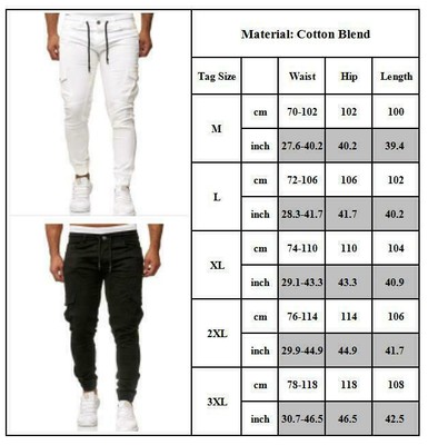 Da Uomo Tasche Cargo combattimento Pantaloni Jeggings Casual Stretch  Allenamento Pantaloni all'aperto | eBay