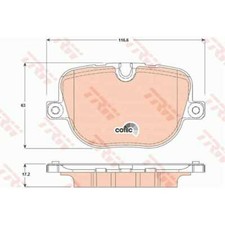 TRW Bremsbeläge GDB1824 Bremsklötze Land für Rover Range III LM