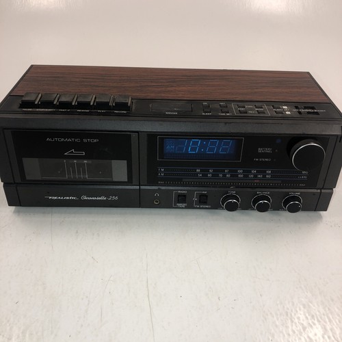 REALISTIC AM/FM Alarm Radio CASSETTE Vintage. Model: Chronosette-256. Parts - Bild 1 von 7