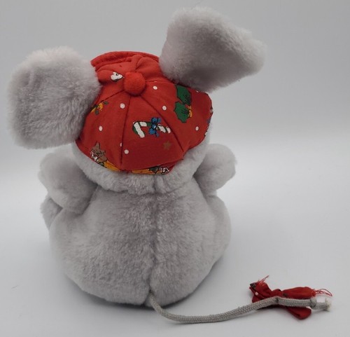 Soft Things Vintage Mouse Wearing Cap Plush Stuffed Animal Toy Bow Tie 8” - Picture 3 of 8