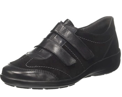 Semler Birgit Damen EU 42,5 H UK 8,5 Schwarz Touch Close Leder Sneaker Turnschuhe