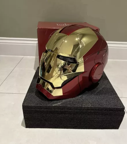 Autoking Iron Man Gold MK5 Helmet Electronic Voice Activated Open&Close Mask New - Picture 4 of 12
