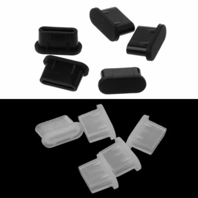 5PCS Typ C Staubstecker USB Port Ladeschutz Silikonhülle für Smartphone