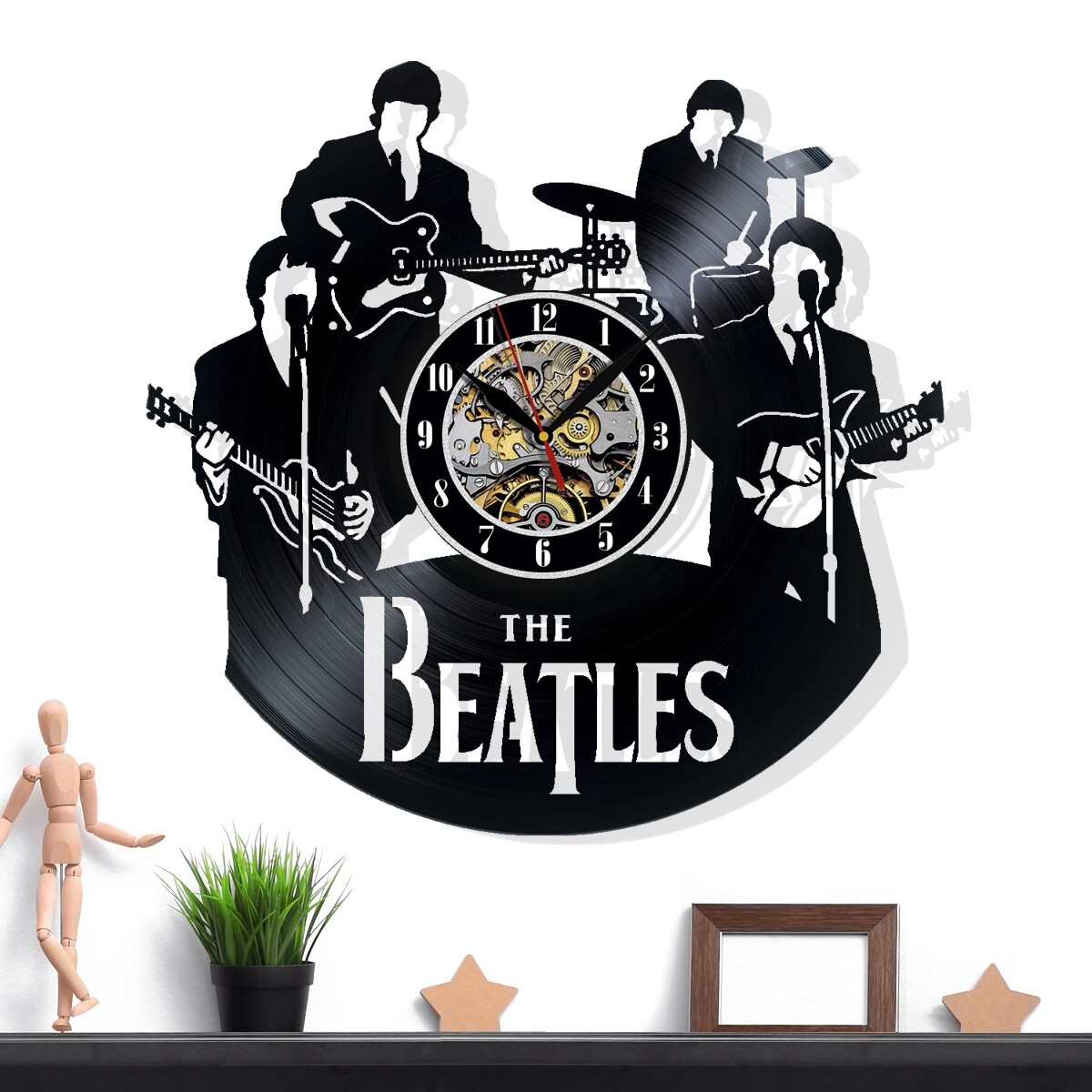 The Beatles Vinyl Wall Clock - Retro Decor - Unique Home Accent - Perfect Gift