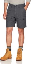 Men's Outdoor Hiking Cargo Shorts 100 Cotton Twill Relaxed Fit Multi Pocket