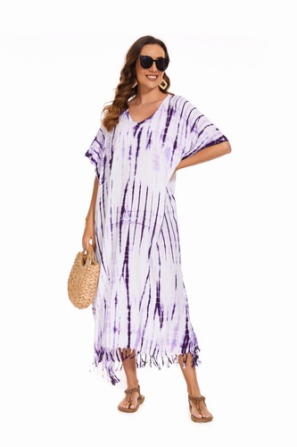 Beautybatik Hippie Tie Dye Kaftan Loungewear Maxi Plus Size Long Dress XL to 4X - Picture 169 of 176