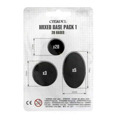 Citadel: Mixed Base Pack 1 - 32mm / 50mm  / 75mm Bases (28 Bases) - Brand New