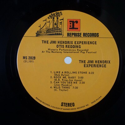 米LP Jimi Hendrix Experience Otis Redding JIMI HENDRIX EXPERIENCE: Otis Redding Monterey US Reprise OG Rock