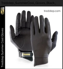 Tredstep Ireland Summer Cool Black 7.5 Gloves New