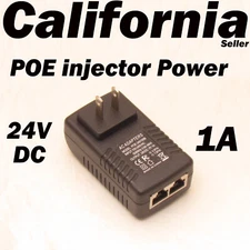 POE Injector 24V 1A Wall Plug Ethernet Adapter IP Phone Camera Power Supply 24 V
