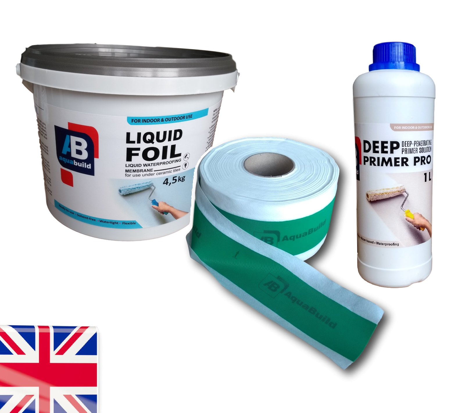 AQUA BUILD Wet Room System Waterproofing Tanking Kit Shower & Bathroom