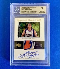 Maciej Lampe 2003 Exquisite Gold 6/6 Rookie Patch Auto Jersey-Number BGS 1/1