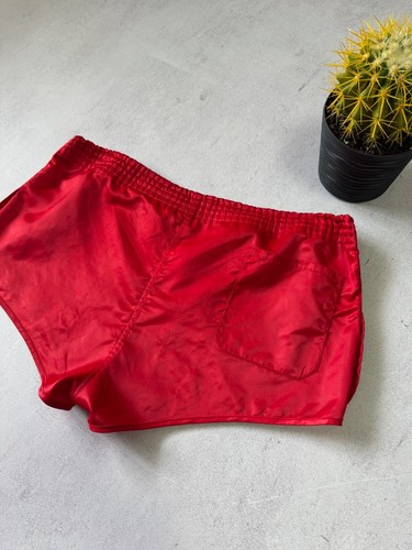 VINTAGE ADIDAS SHORTS GLANZ WEST GERMANY SHORTS MENS SPRINTER RED SIZE S RARE - Picture 8 of 12