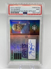 2023 Limited Membership Auto #22/25 - PSA 9 - Tiki Barber - Giants