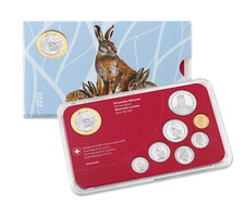 Schweiz Kursmünzensatz KMS 2020 stgl. mit 10 sfr. Hase 18,85 sfr.