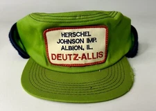 Vintage RARE  Deutz-Allis Equip Patch Winter Hat K-Brand Farm