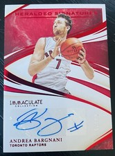 2019-20 Immaculate Heralded Signatures RED 04/25 Andrea Bargnani #HS-ABG Auto