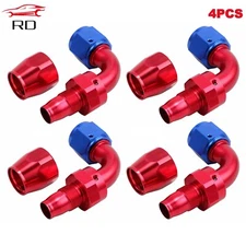 Aluminum 6AN 8AN 10AN 90Degree Swivel Hose End Fitting for Braided CPE Fuel Hose