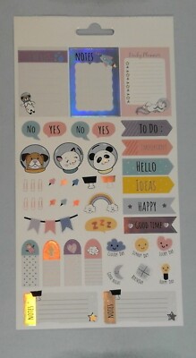 Let's Planner stickers No Yes To Do Hello Happy Good Time Cat Dog 262707
